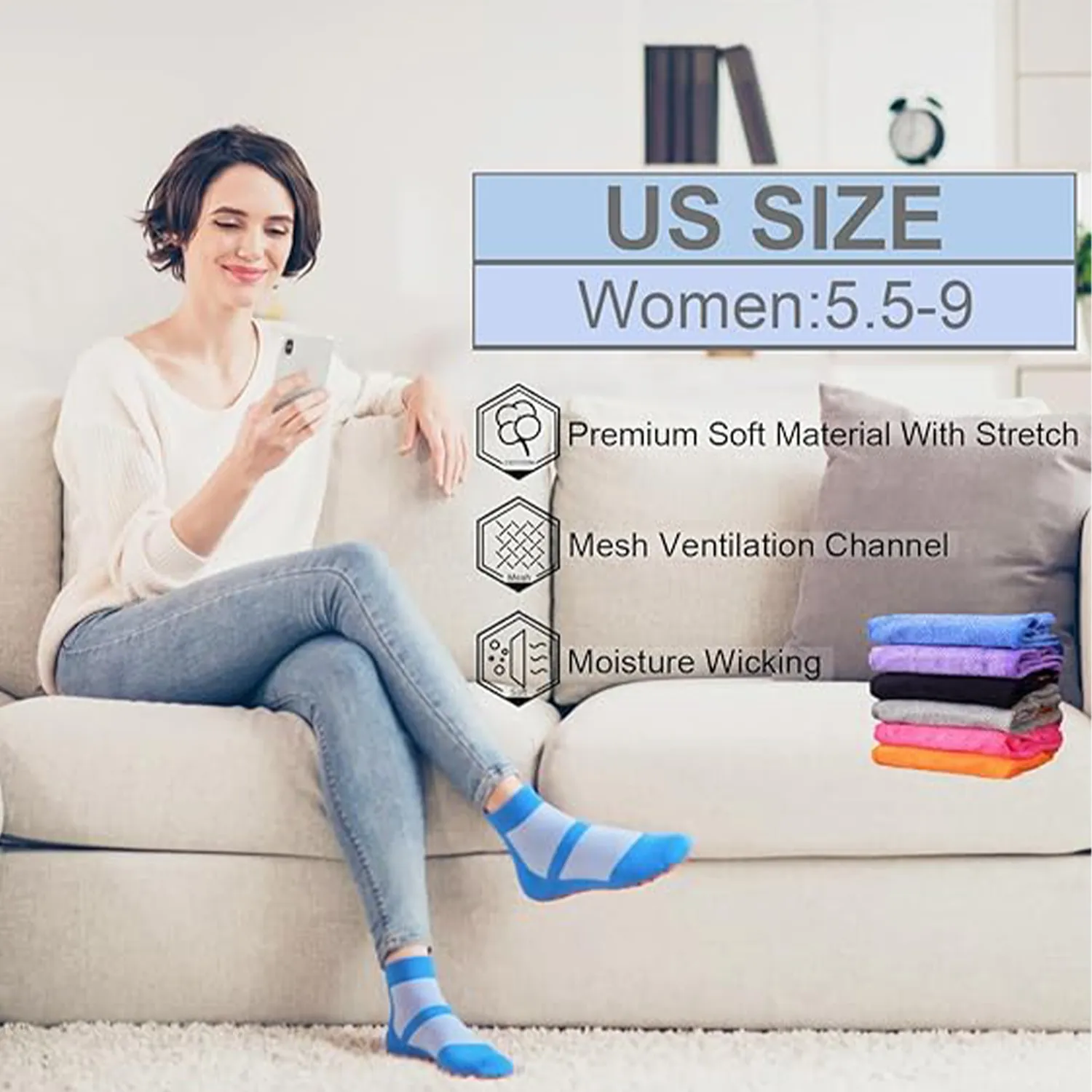 Non Slip Yoga Grip Socks 7