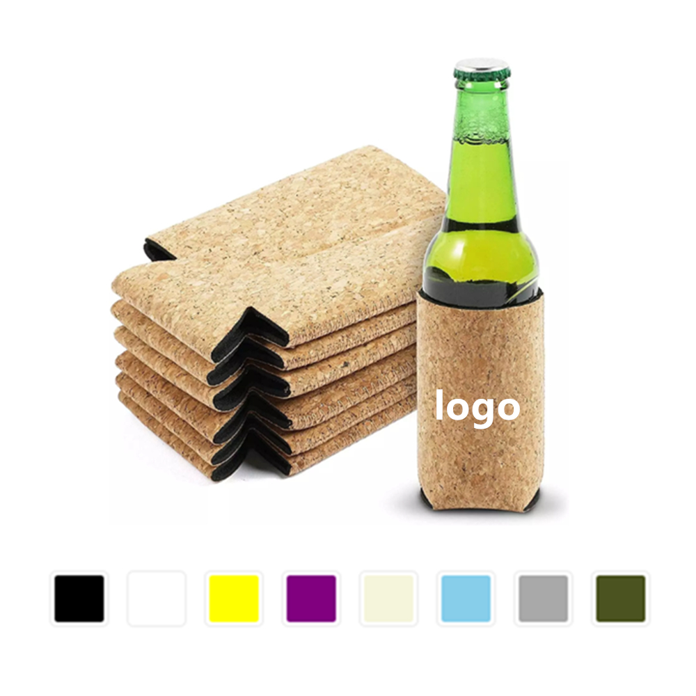 Brown Paper Style Neoprene Slim Can Coolie, custom can cooler with logo imprint 3