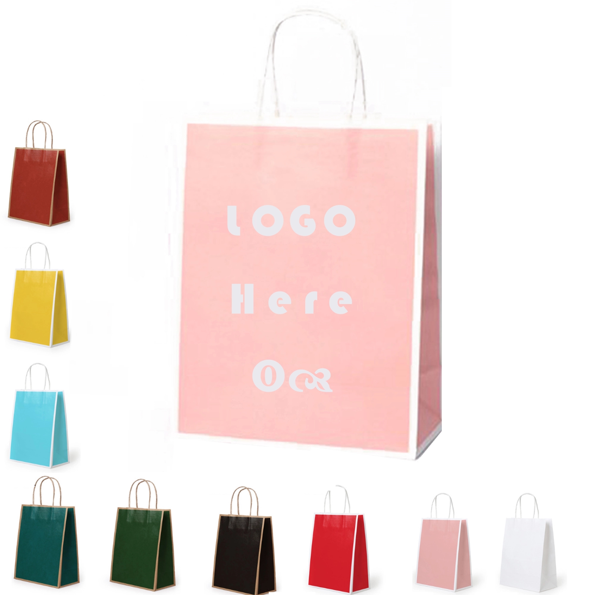 Colorful Handle Kraft Bag 2