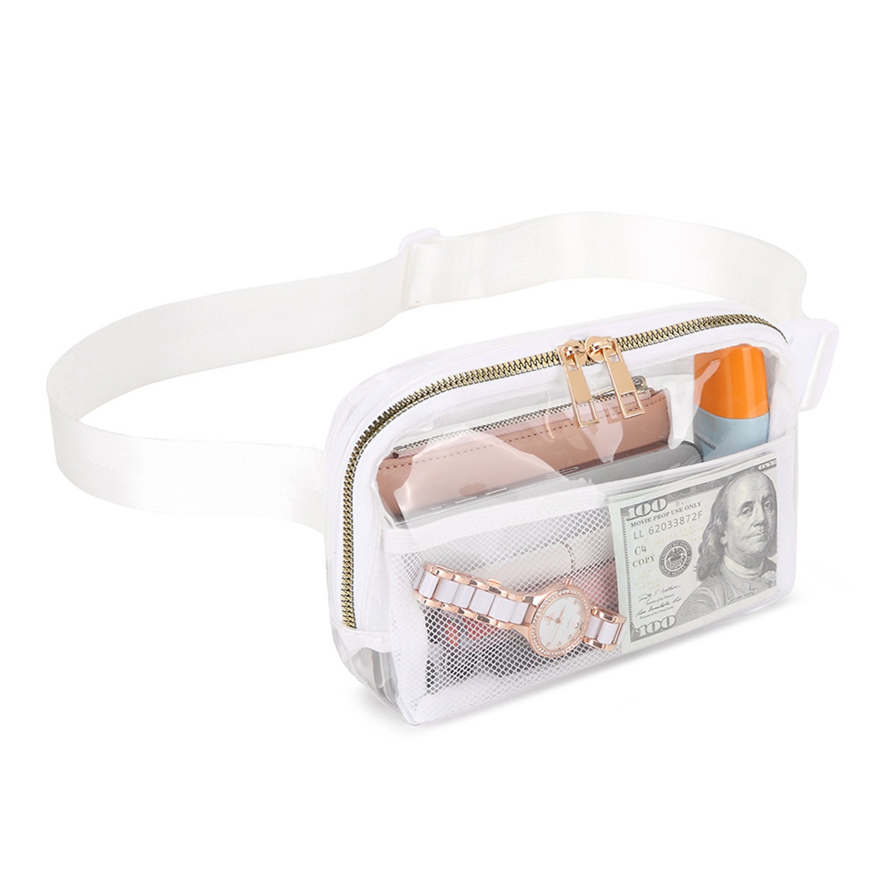 Clear PVC Quilted Purse Stadium Approved Crossbody Bag 13