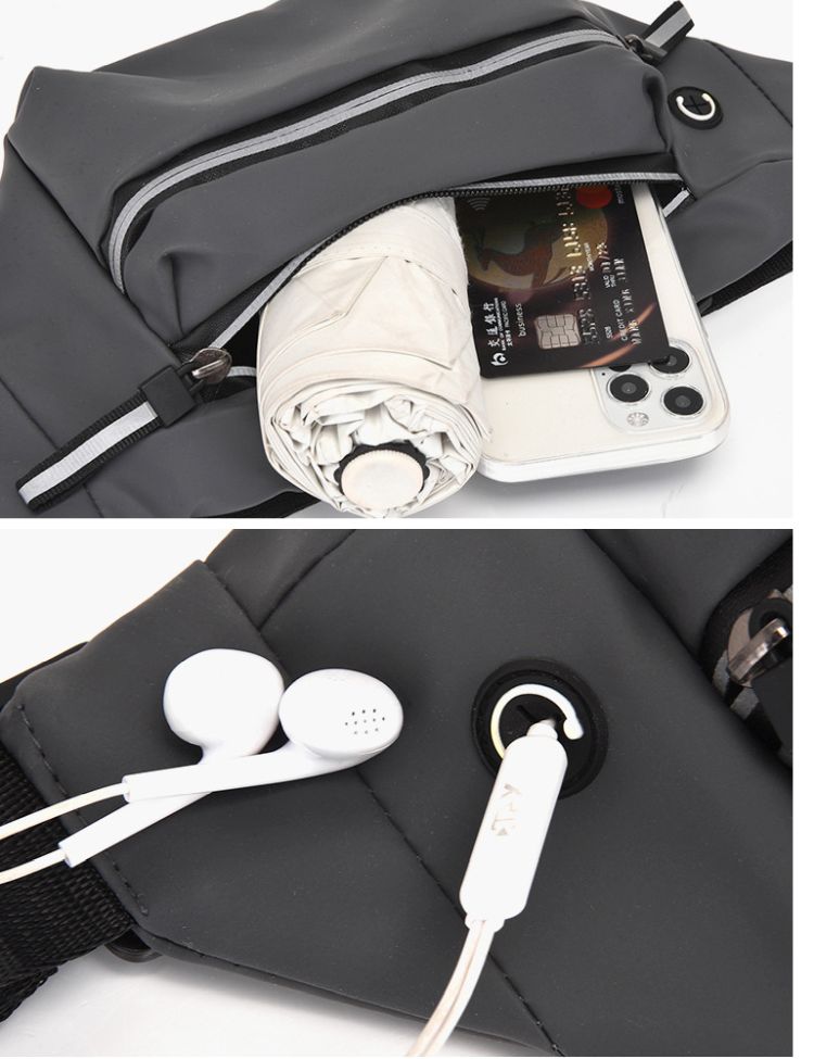 Waist Bag Waterproof Multi-Layer Large Capacity Shoulder Crossbody Bag 2