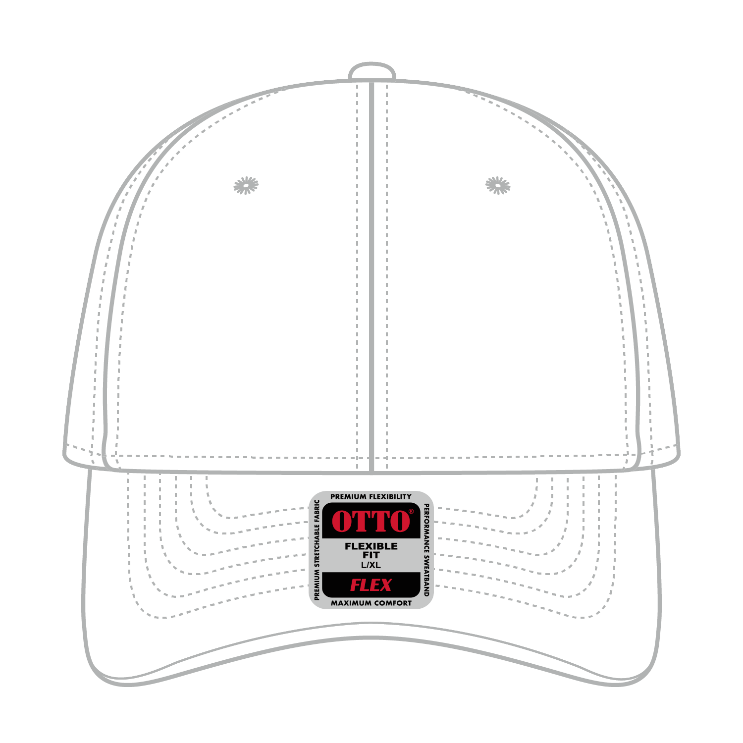 OTTO CAP® OTTO FLEX® Fitted 6 Panel Low Profile Baseball Cap 12