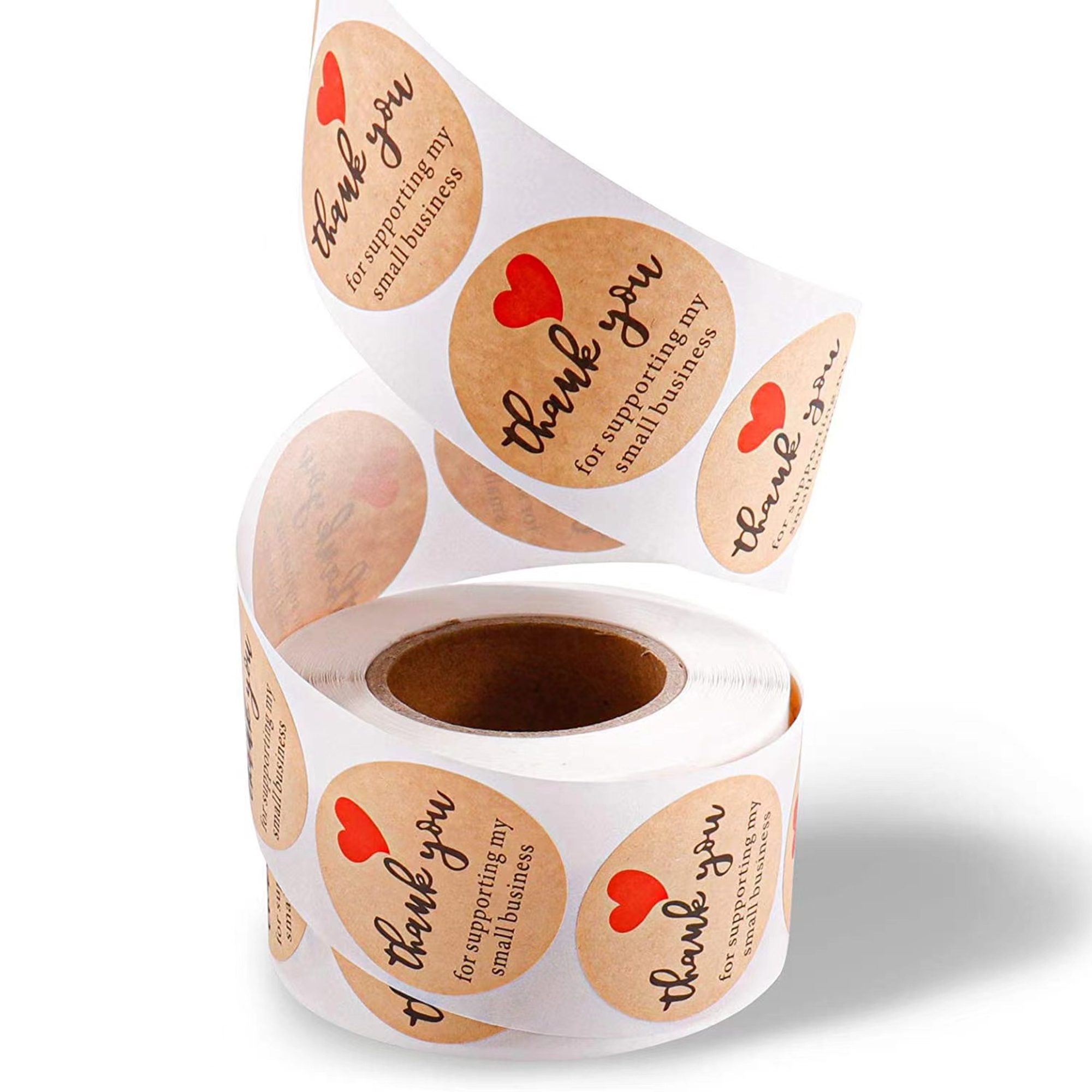 Kraft Paper Thank You Stickers 2