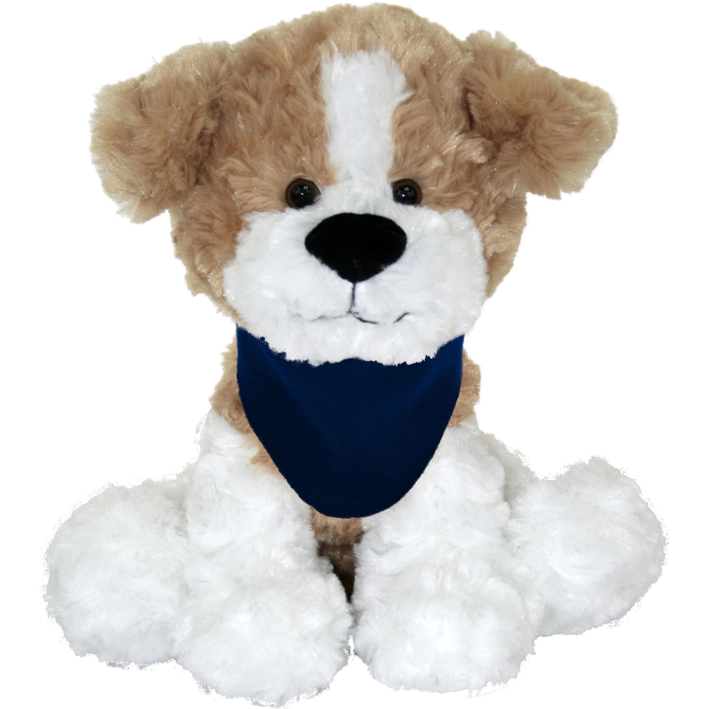 10" Large Sitting Dog - Beige & White 3