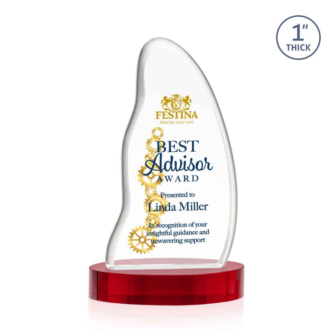 Beauford VividPrint™ Award on Base - Red 9