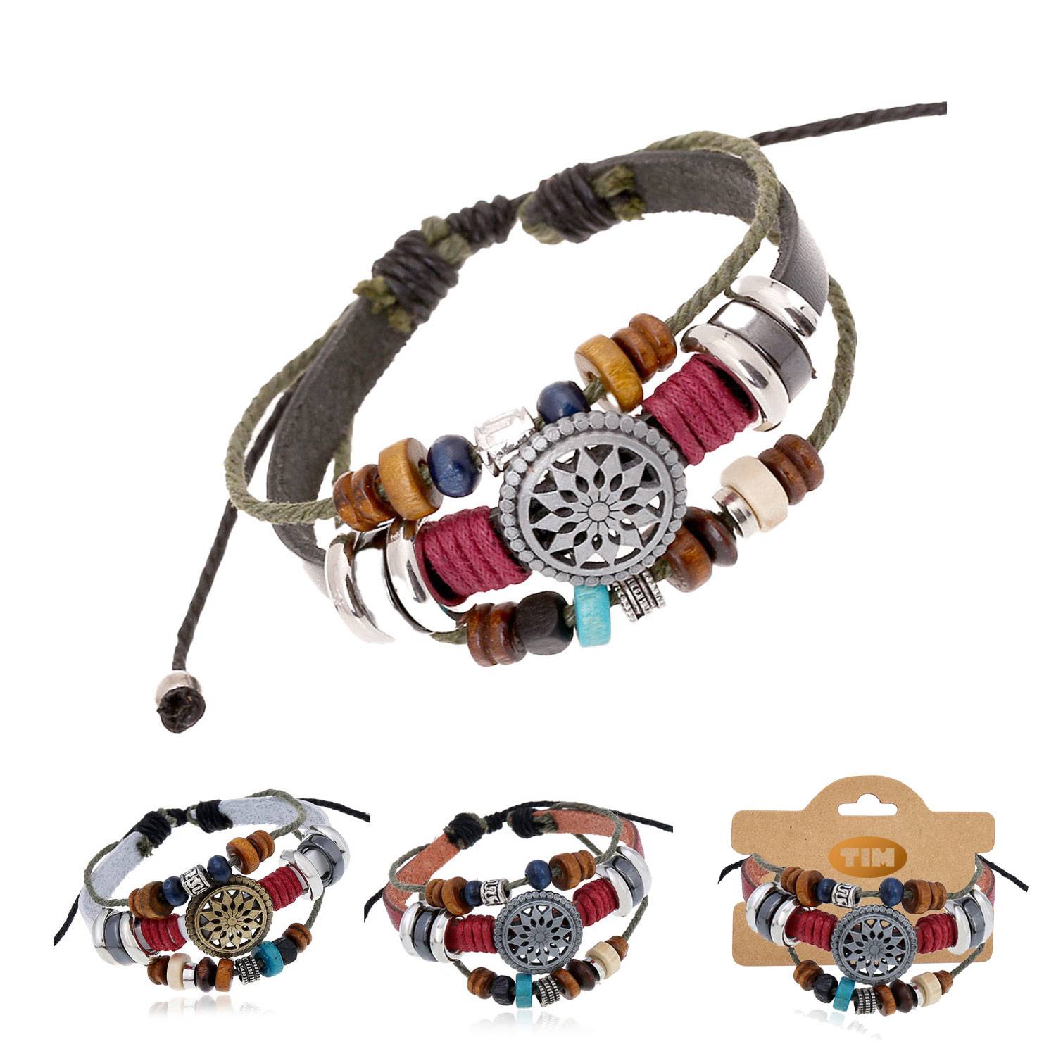 Women Bohemia Wind Beaded Multilayer Hand Woven Bracelet 1