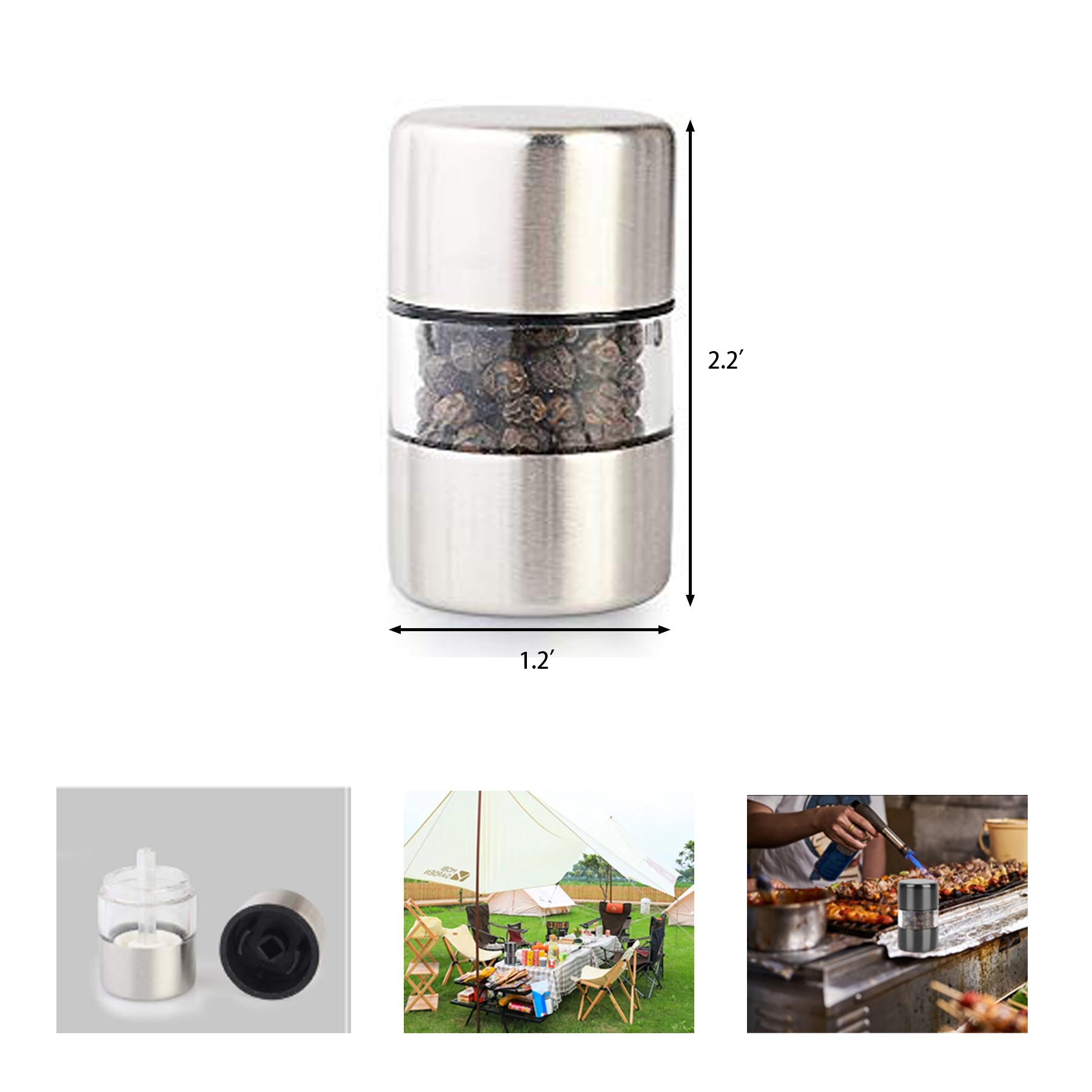Premium Sea Salt and Pepper Grinder 3