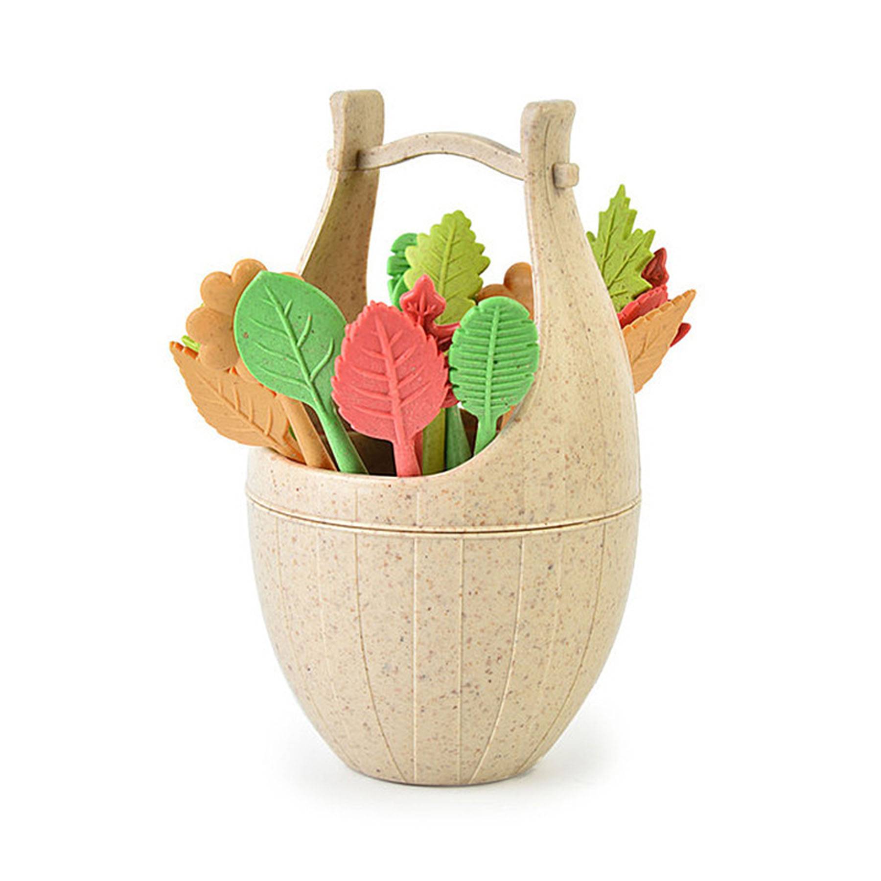 Mini Bucket Fruit Fork Set 6