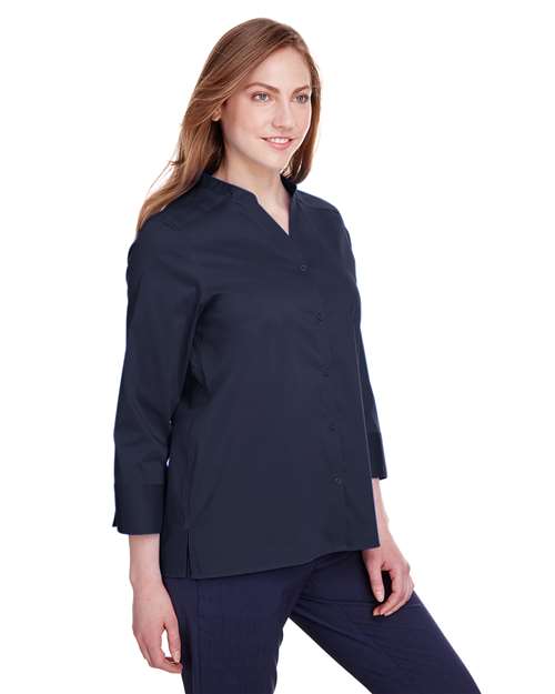 Women's Crown Collection® Stretch Broadcloth Three-Quarter Sleeve Blouse - DG560W 23