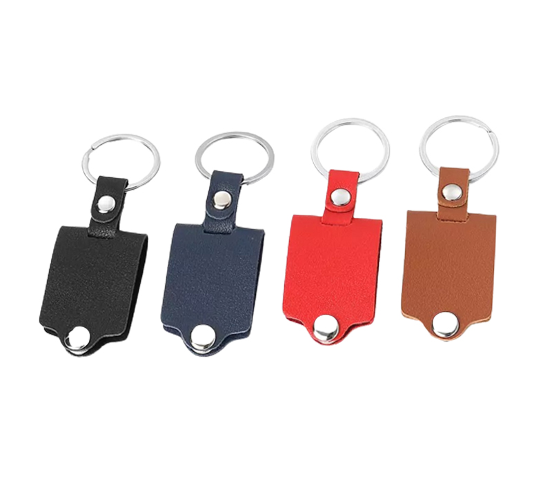 Leather Photo and Metal Keychain 7