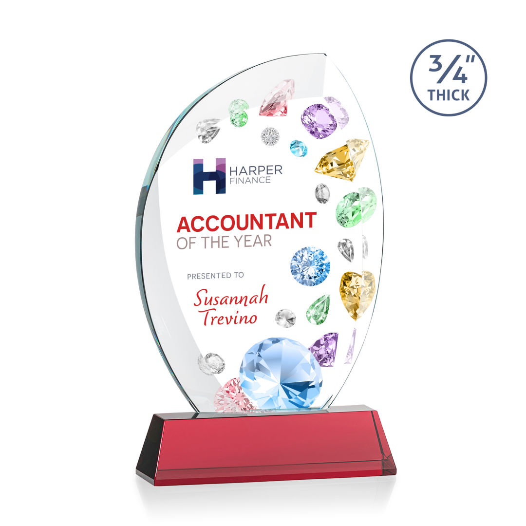 Wichita VividPrint™ Award on Newhaven Base - Red 4