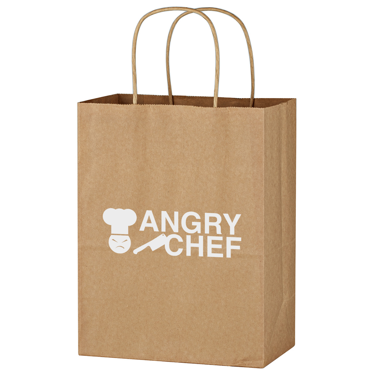 Kraft Paper Brown Shopping Bag - 8" x 10-1/4" 3