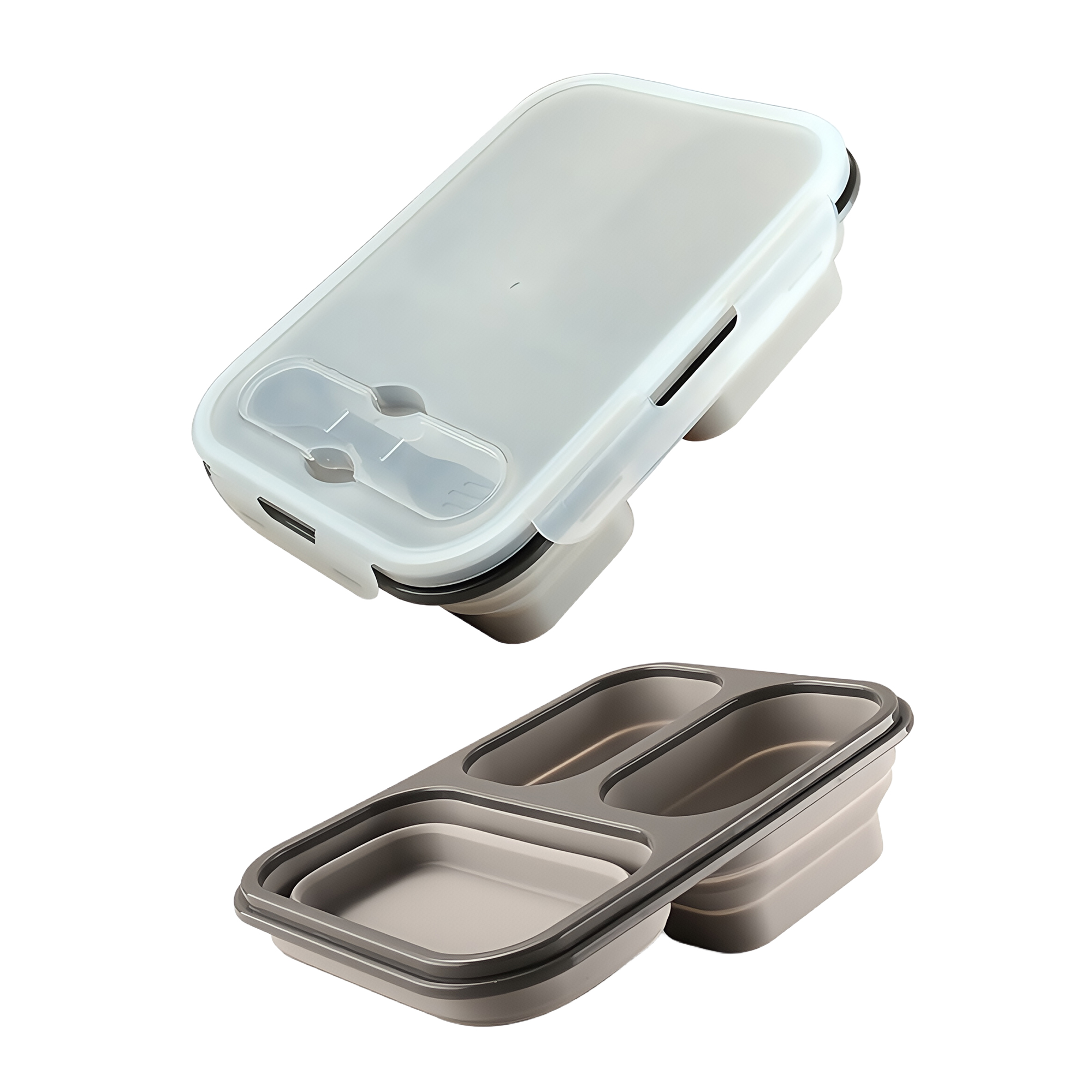 3-Compartment Silicone Lunch Box 2