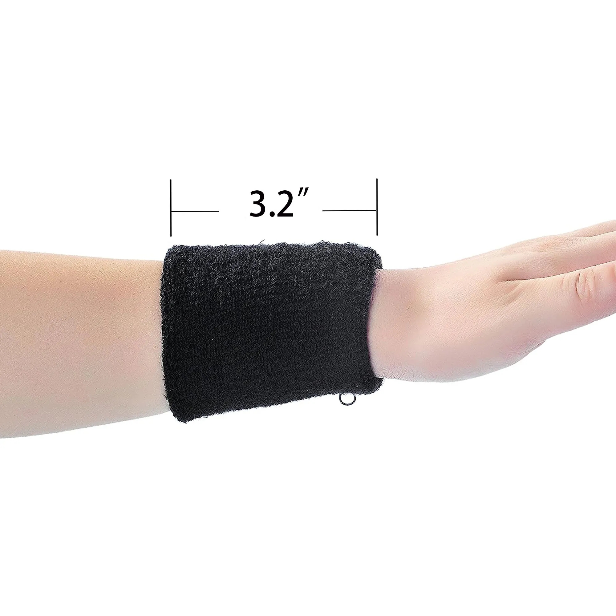 Plain Towel Wristband With Zipper 4