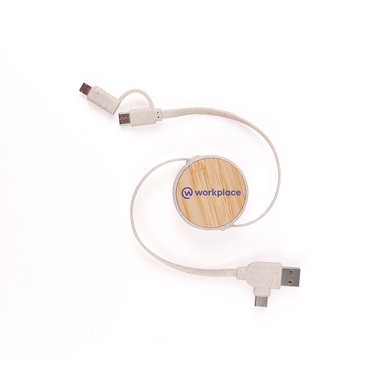 Eco-Friendly Retractable Cable with Type-C/USB 2