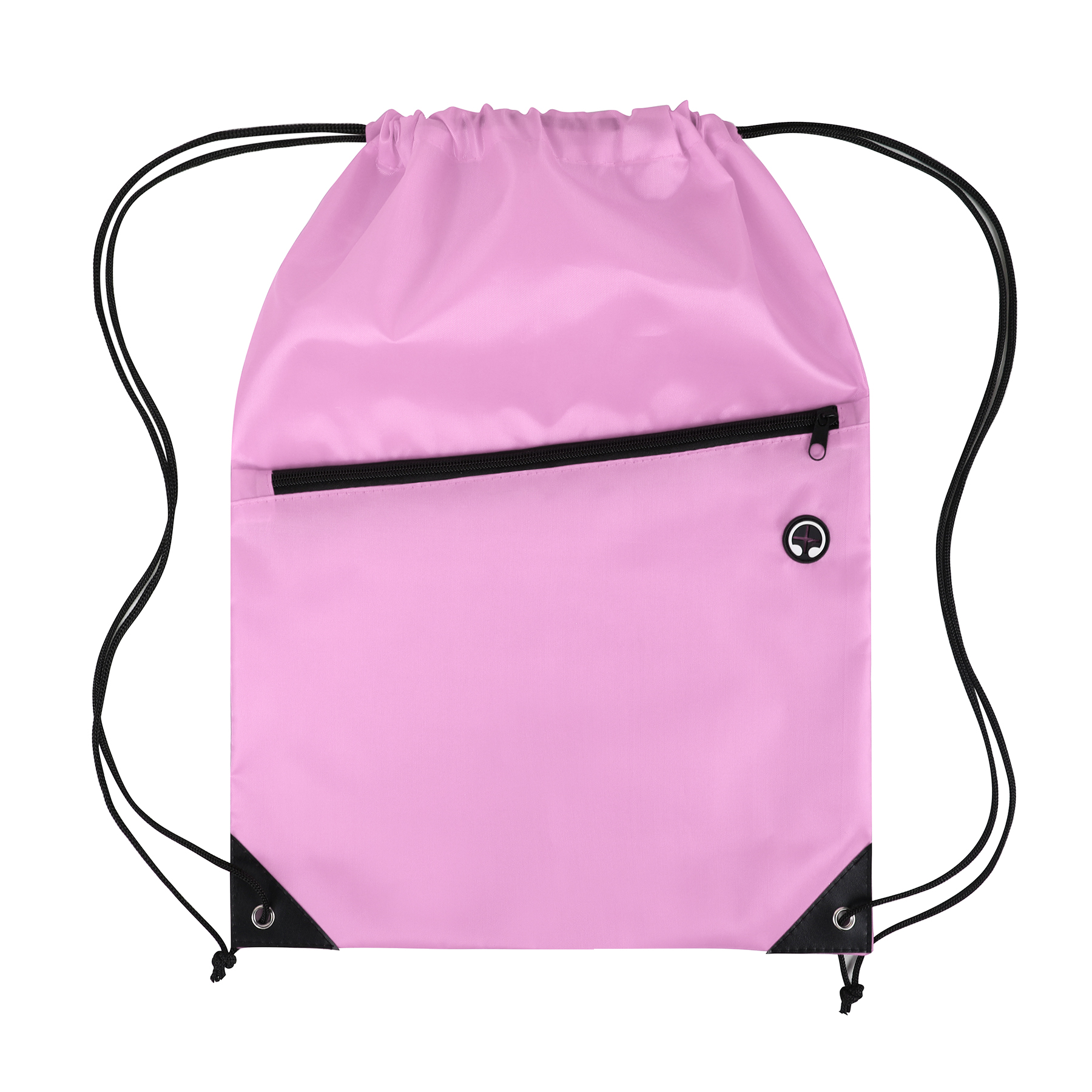 Drawstring Backpack with Front Zipper Pocket 14