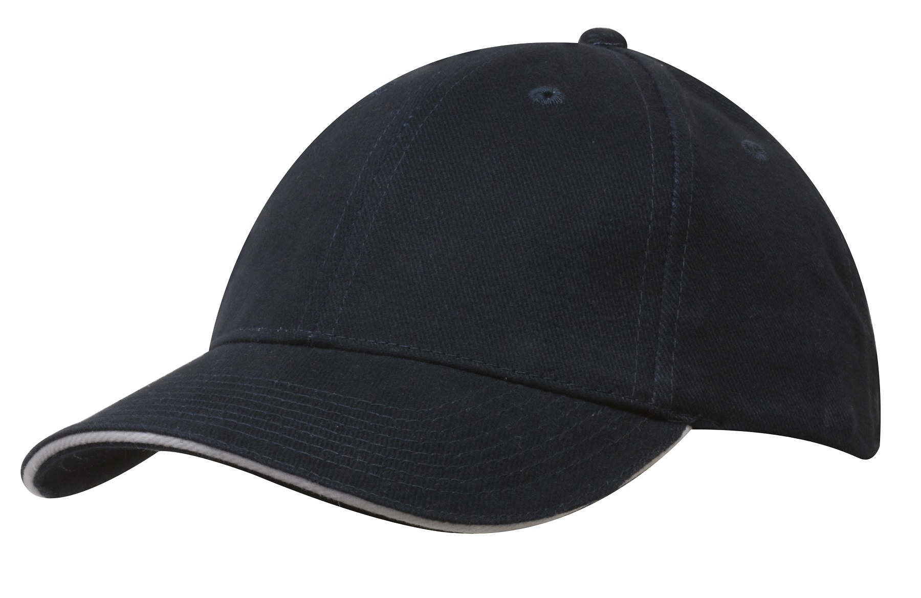 Brushed Heavy Cotton with Sandwich Trim Cap (Domestically Decorated) 4