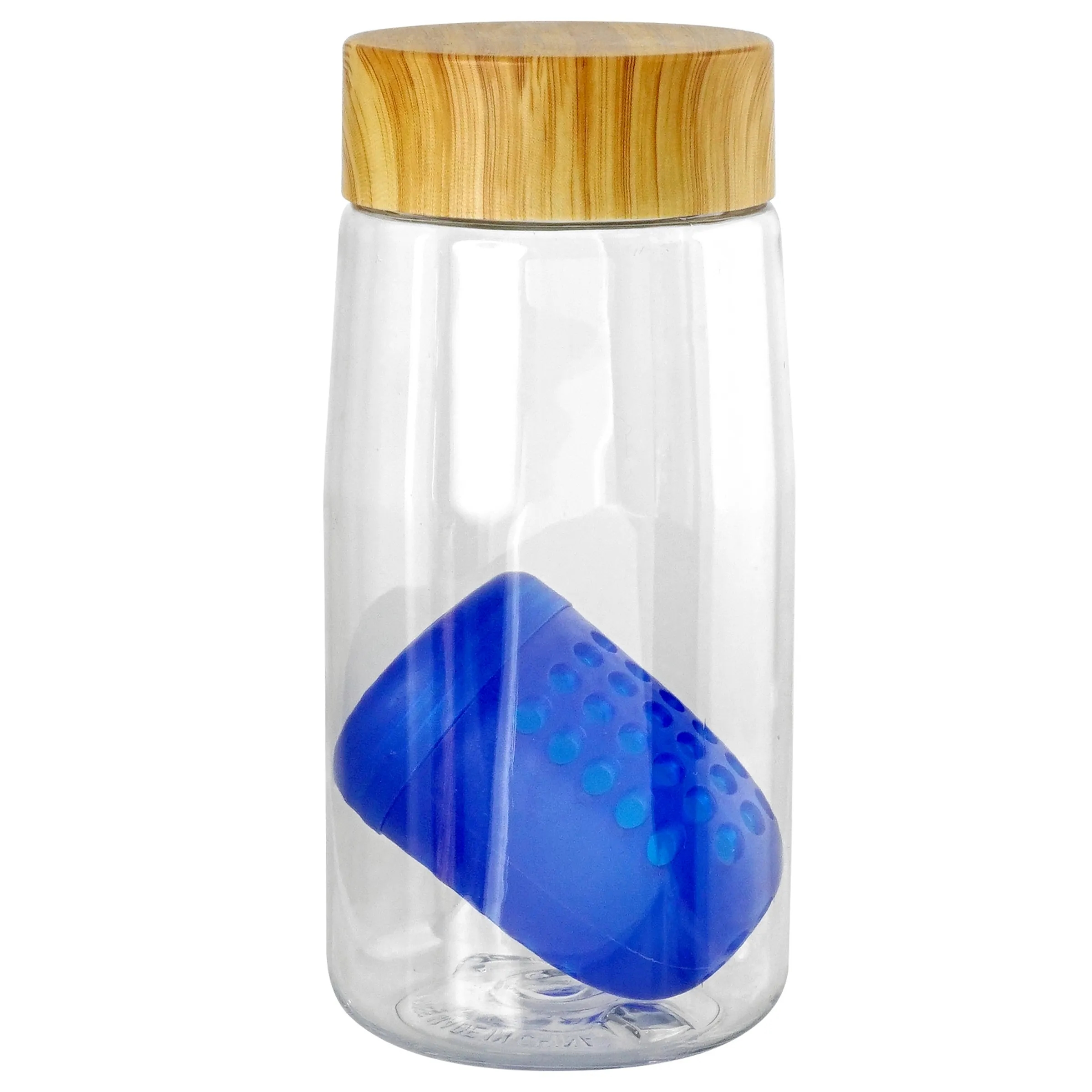 Bamboo Pattern 18 oz. Recycled Bottle with Floating Infuser 9