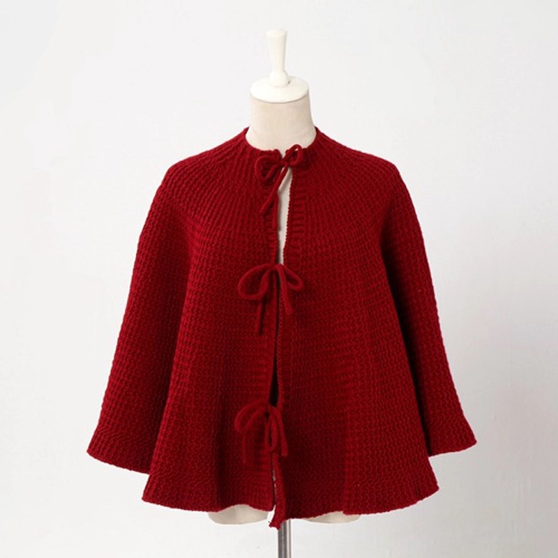 Red Knitted Christmas Tree Skirt 5