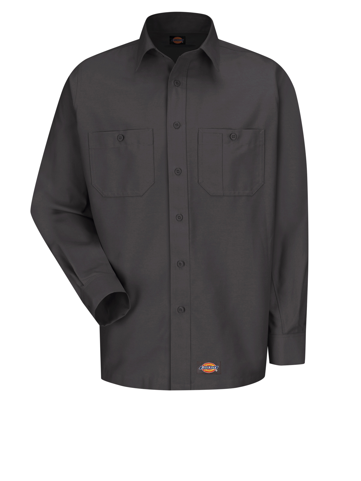 Dickies Shirts - Men's Long Sleeve Black Canvas Workshirt 5