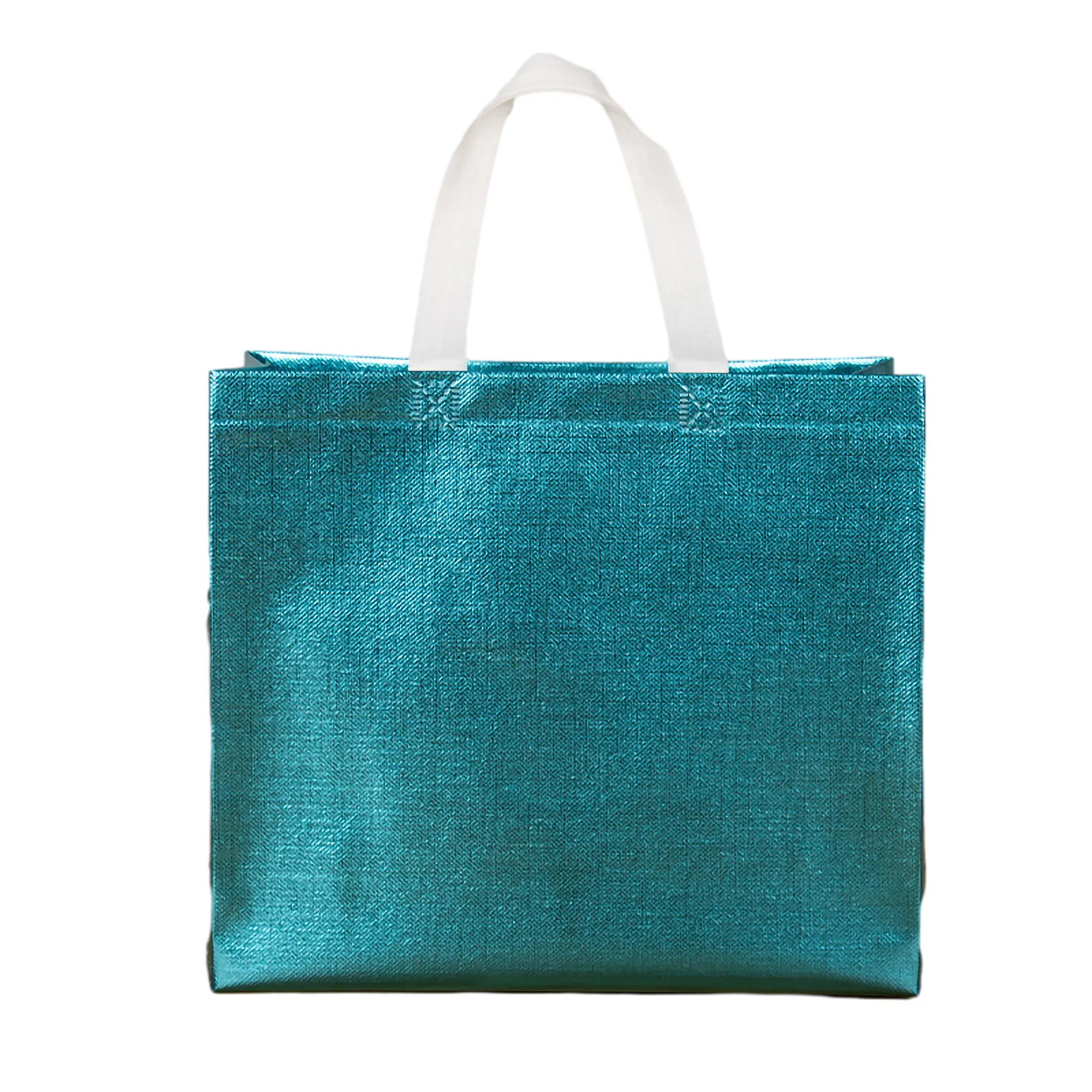 Reusable Glossy Non-woven Laser Tote Bag 1