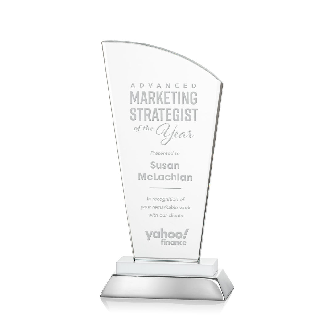 Hansen Award - White, custom award with logo imprint 10