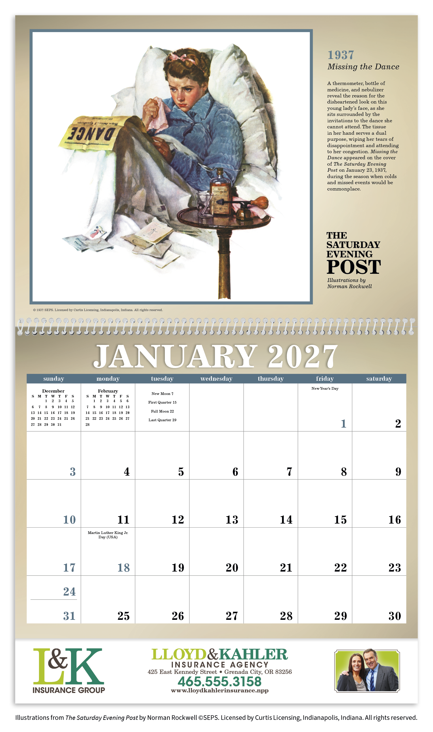 Triumph® Calendars The Saturday Evening Post Illustrations by Norman Rockwell Calendar 88