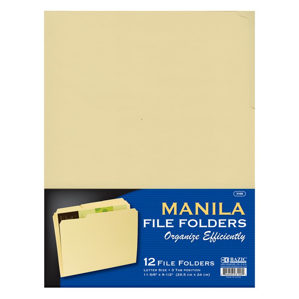 Manila File Folders - 12 Pack Letter Size 2