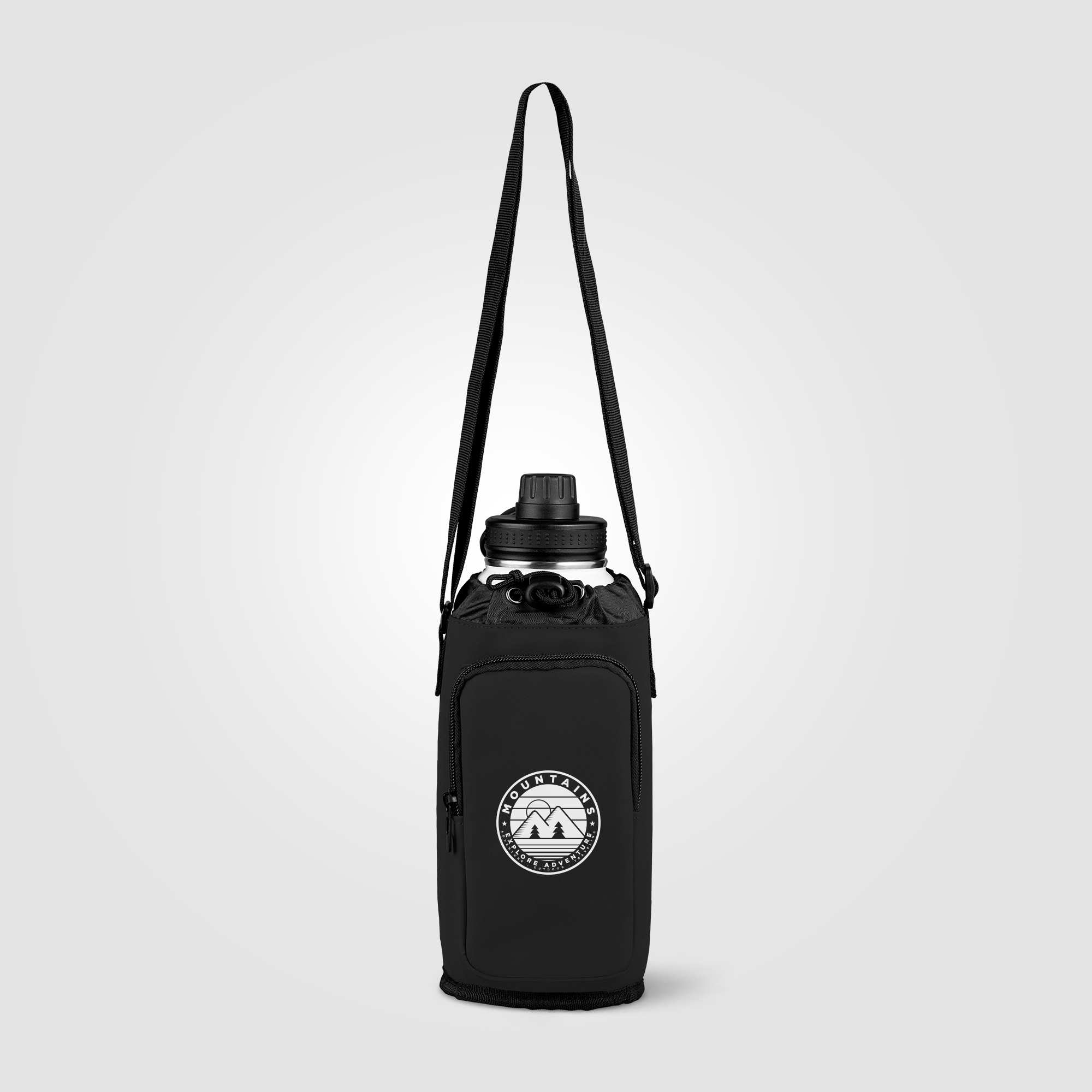 Malmö Recycled PU Zipper Pocket Bottle Bag - 60 oz 1