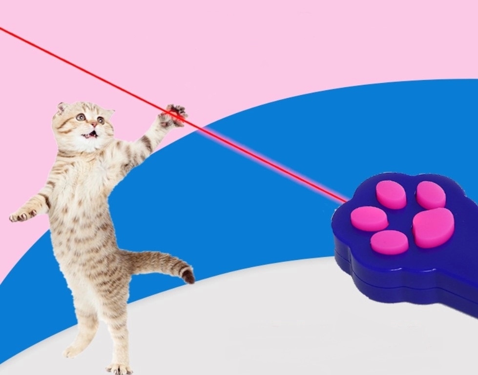 Paw Shaped Cat Laser Pointer Red Dot Pen Toy 2