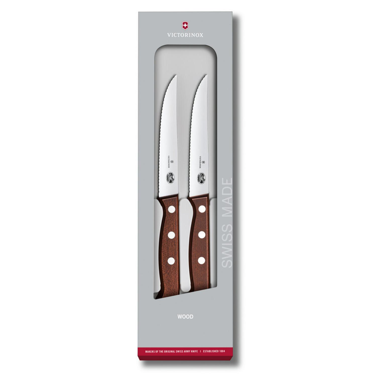 Victorinox® - Swiss Army Swiss Made 2-Pc Wood Steak Knife Set 3