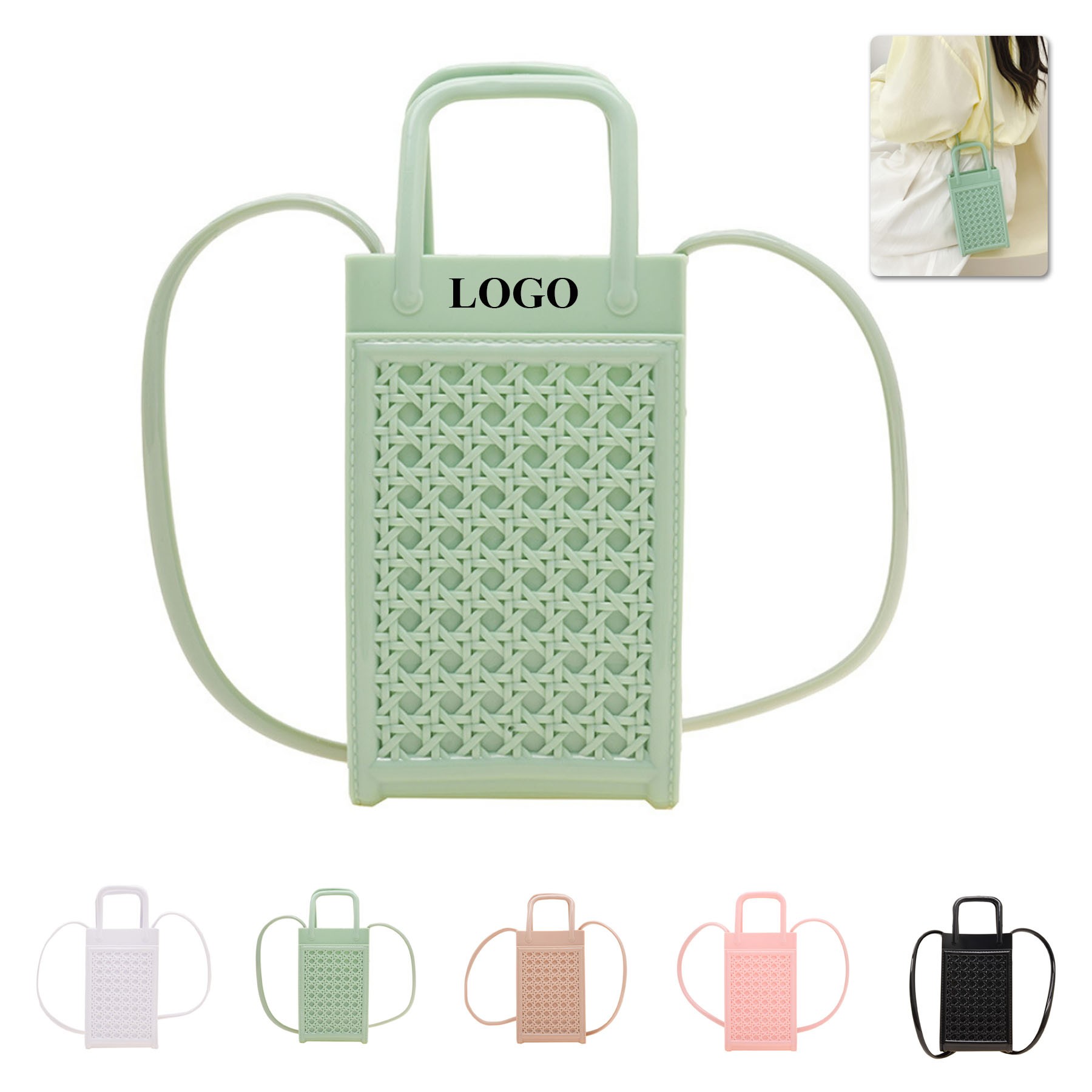 Woven Small Crossbody Phone Bag