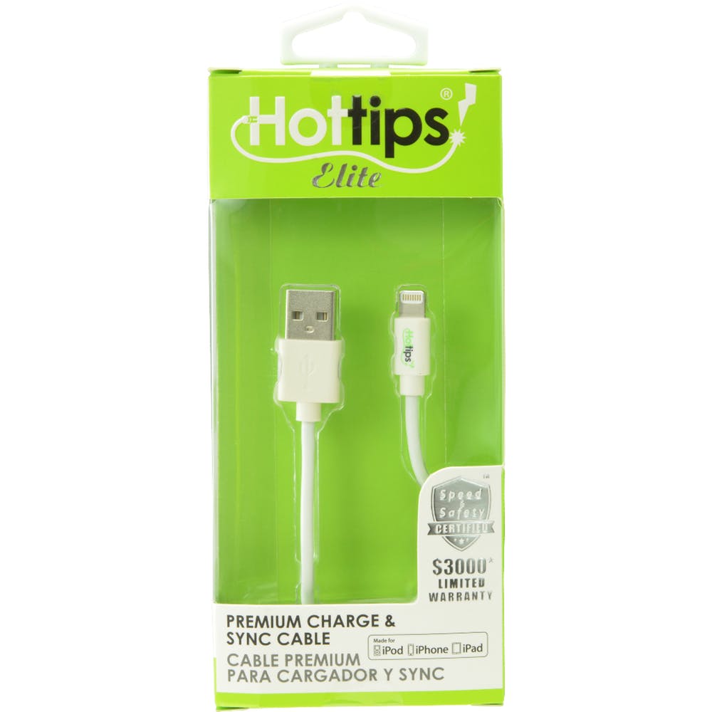 iPhone Charging Cables - White 4' 2
