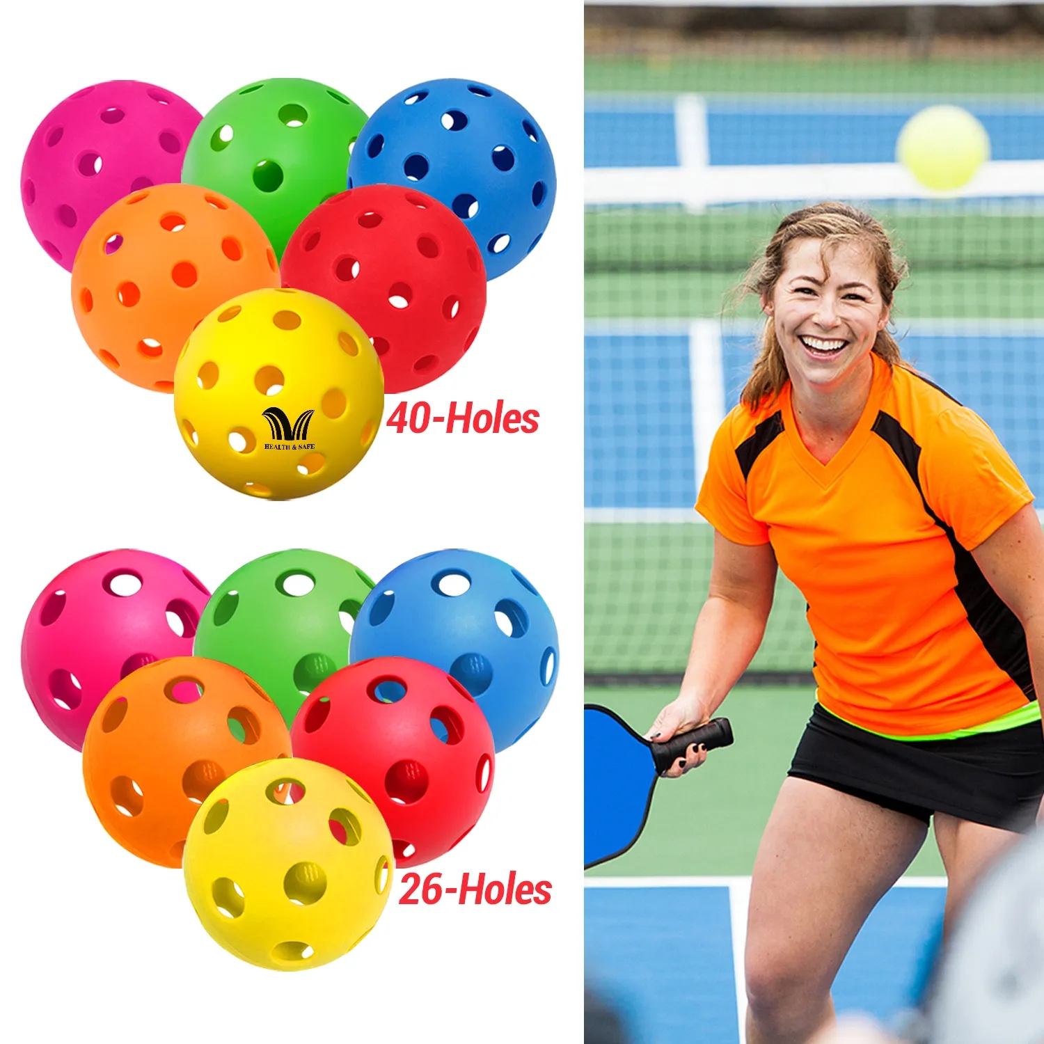 Outdoor Pickleball Balls X40 Specifically Designed Optimized 5