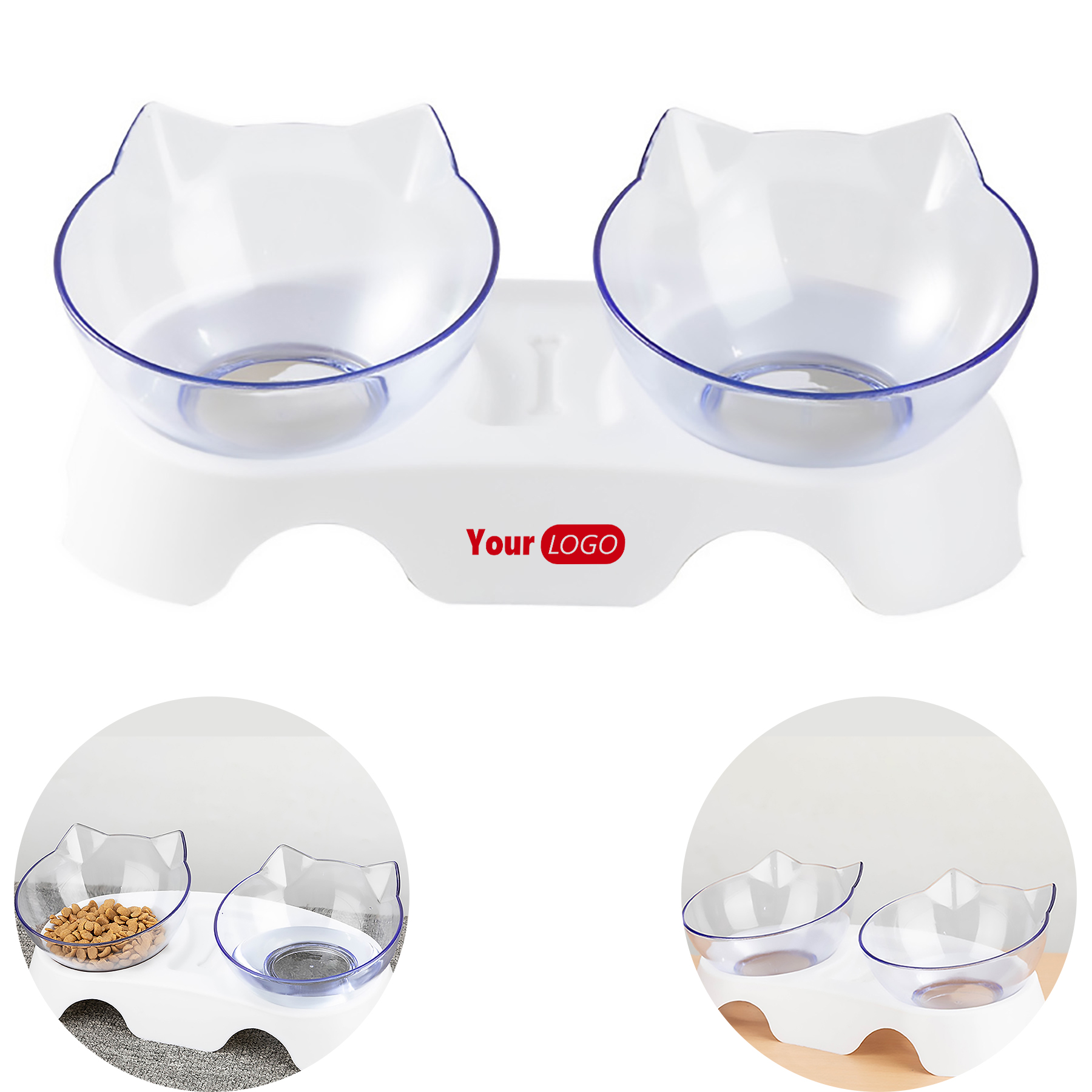 Abs Neck Protection Transparent Double Bowl 2