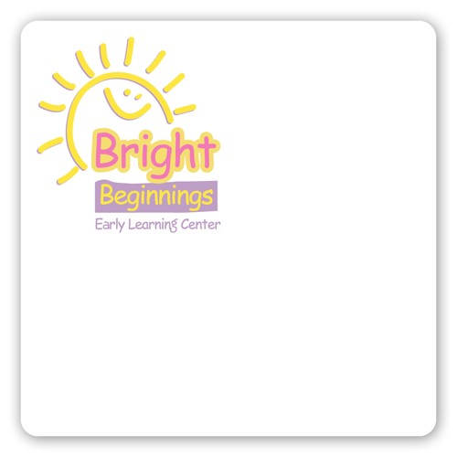 Screen Printed Poly Name Badge (3") Square