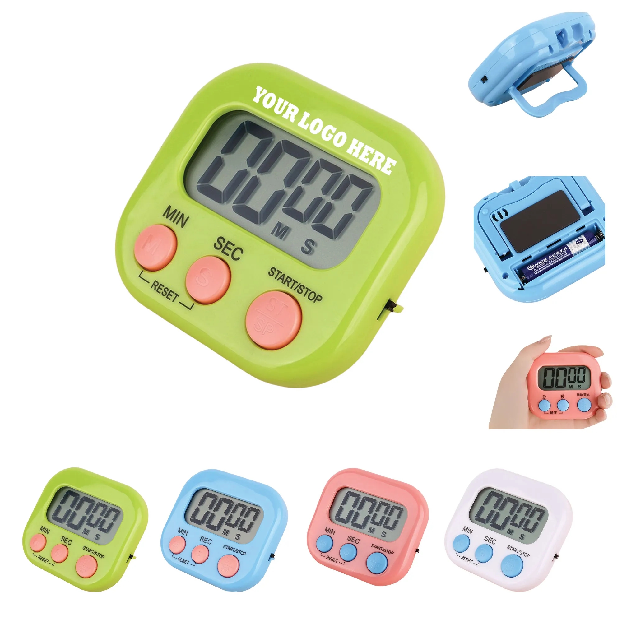 Magnetic Digital Timers Big LCD Display 4