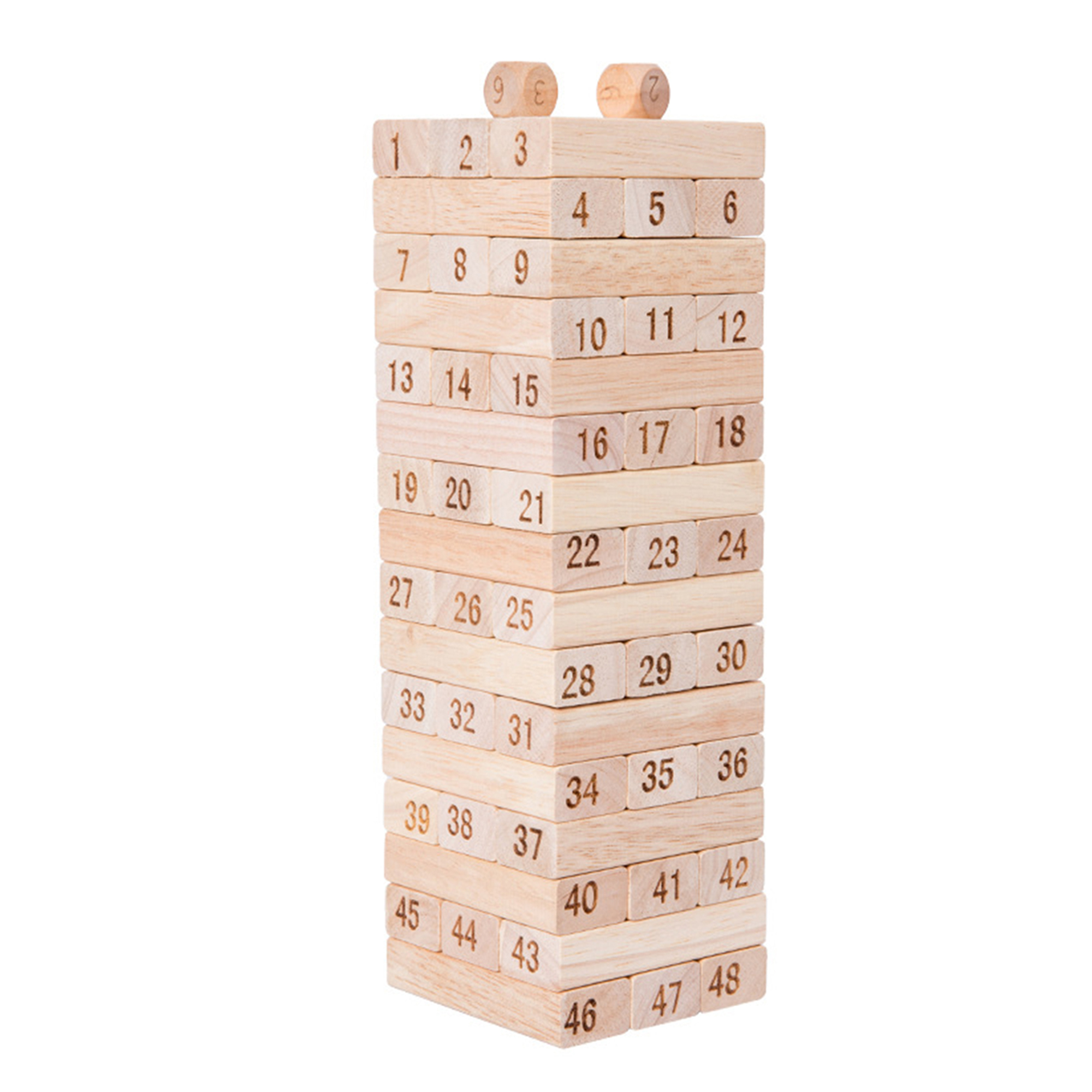 MOQ50 Custom Wooden Stacking Tower for Kids Game 2
