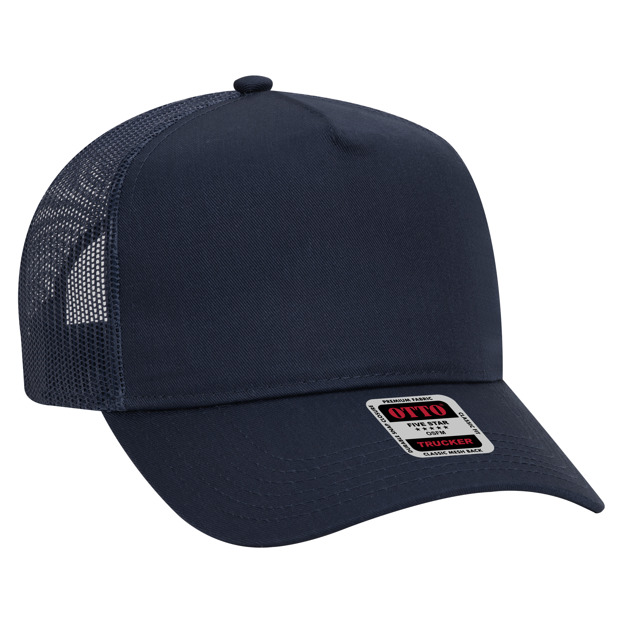 OTTO CAP® 5 Panel Mid Profile Mesh Back Trucker Hat 28