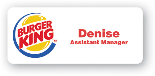 Full Color Name Badge w/ Personalization (1.25"X3") Rectangle