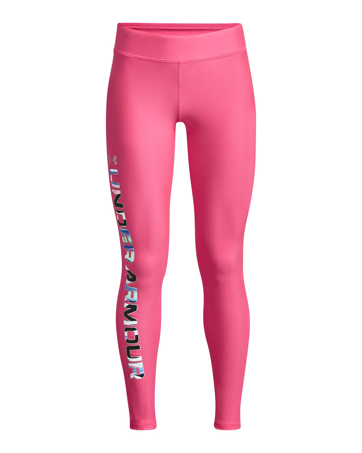 Girls' HeatGear Print Branded Leggings 2