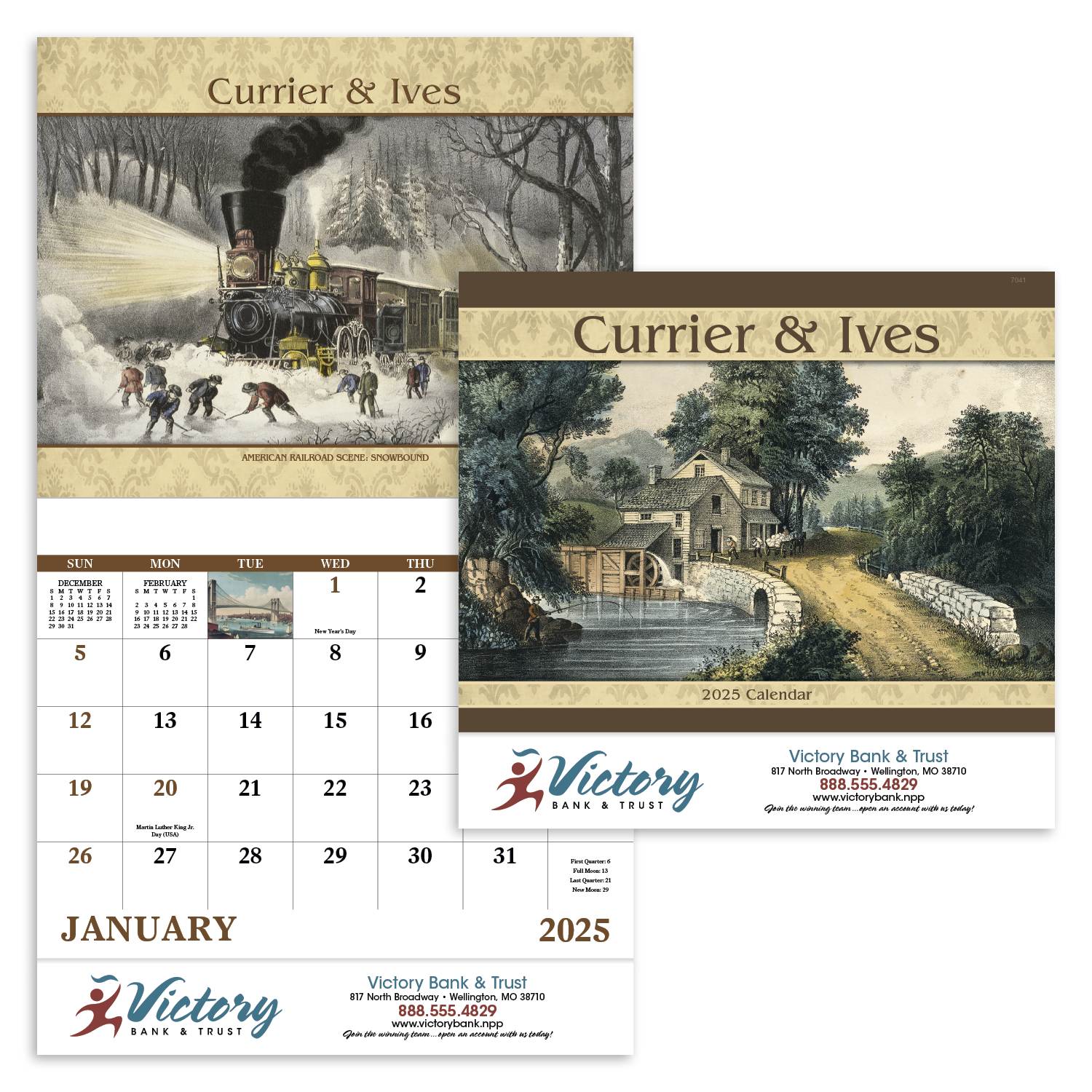Good Value™ Currier & Ives - Stapled Calendar 24