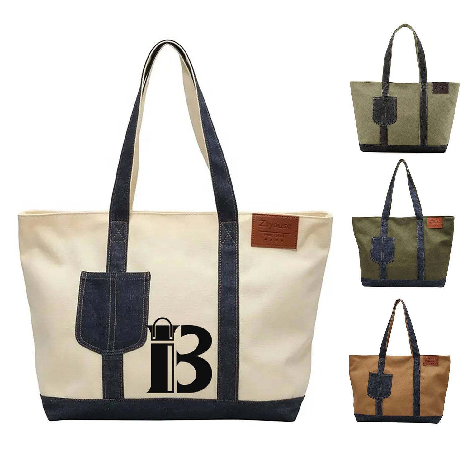 Travel Canvas Tote Bag, custom tote bag with logo imprint 1