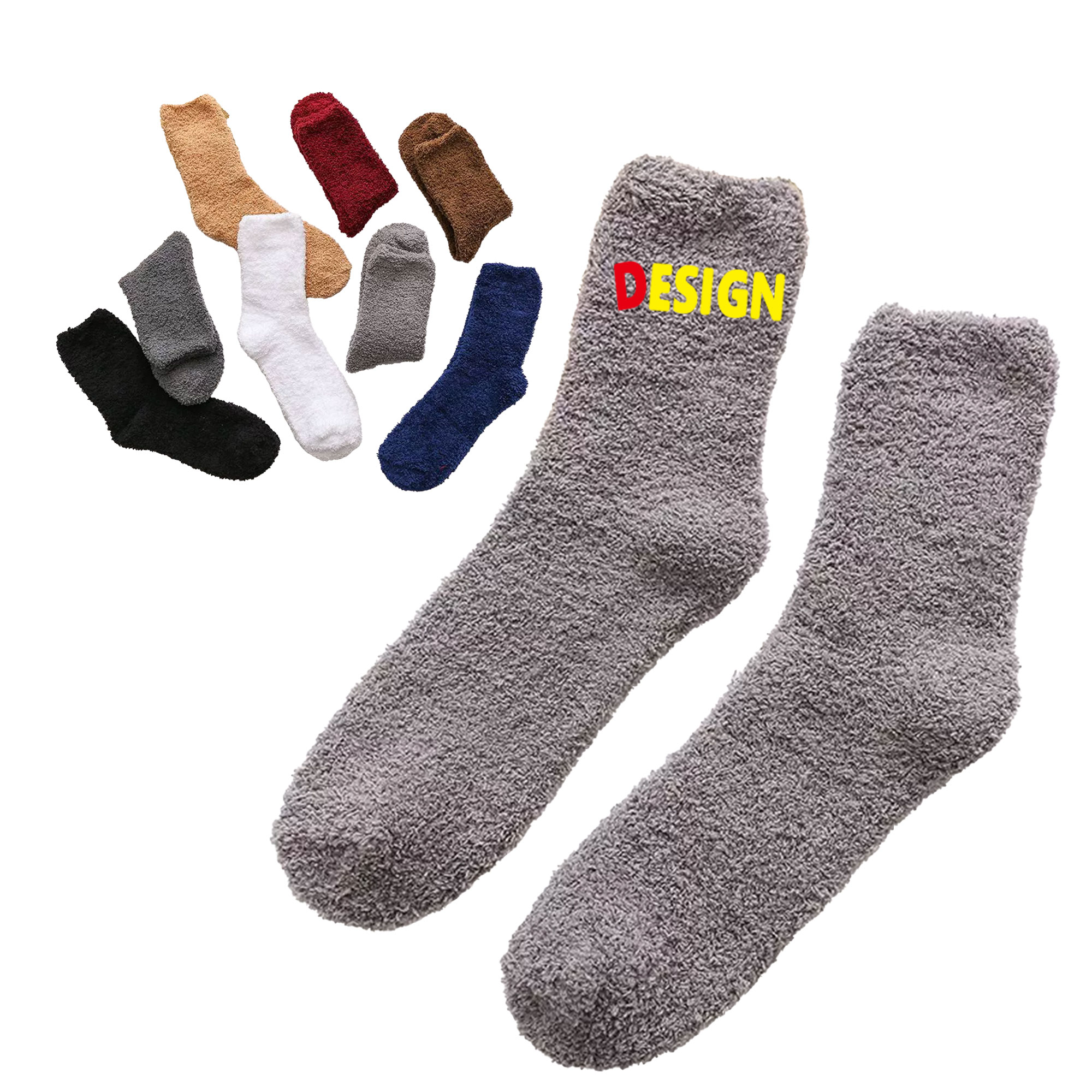 Fleece Winter Thick Warm Solid Socks 2
