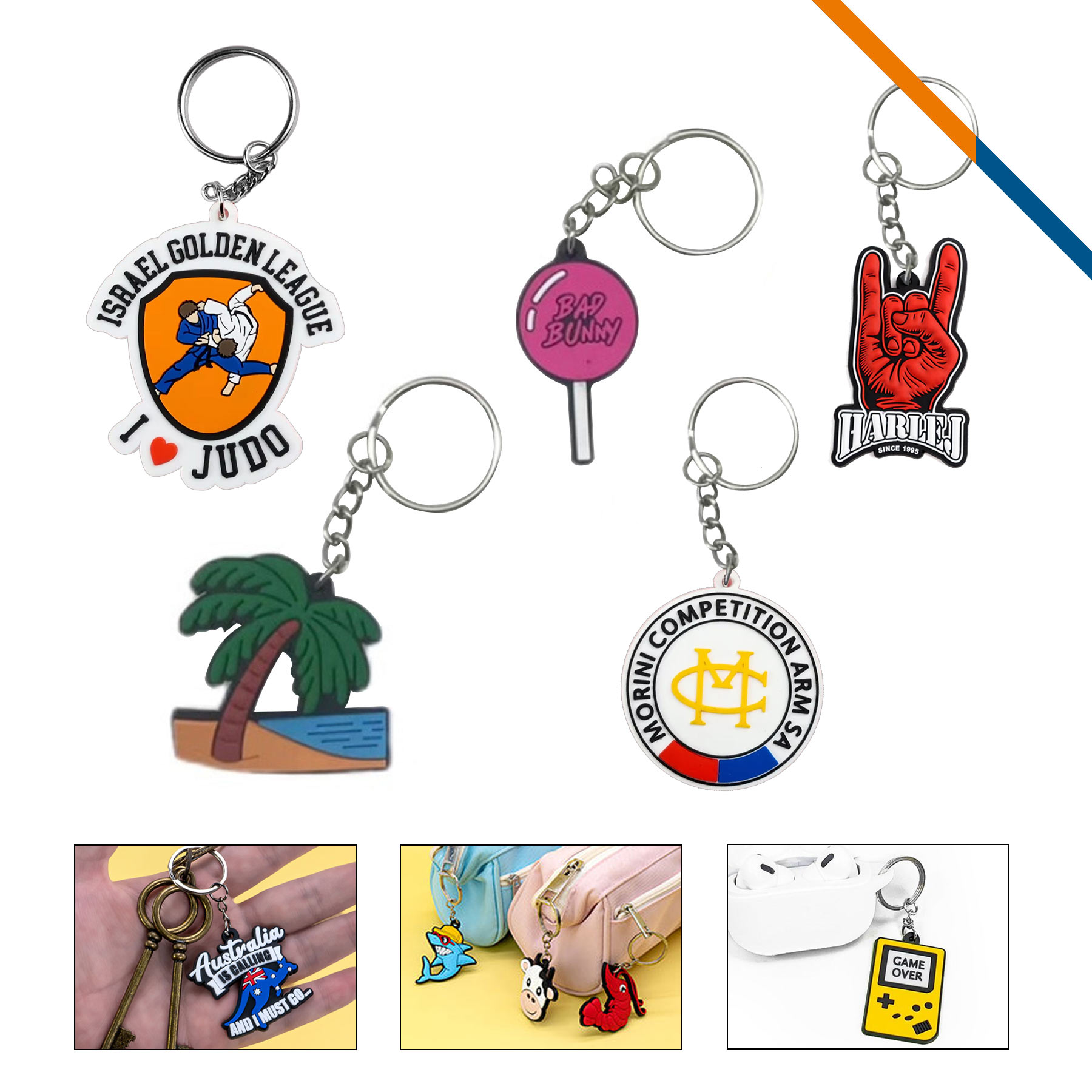 VibeKey Custom Shape PVC Keychain 5
