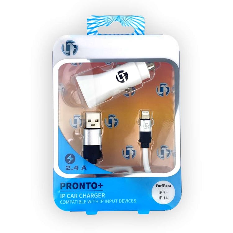 IP to USB A Cables & Car Chargers - White 2