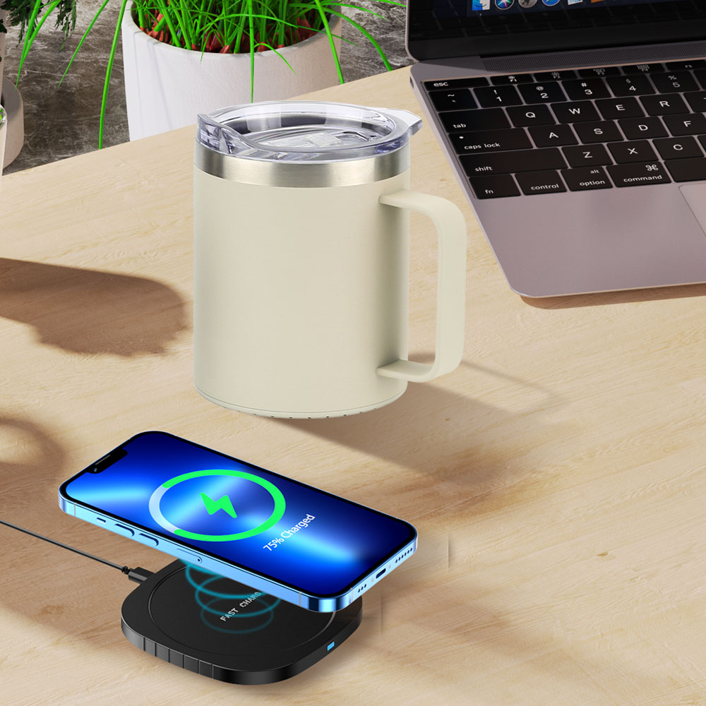 Stainless Steel Smart Mug Warmer with Wireless Phone Charger 28