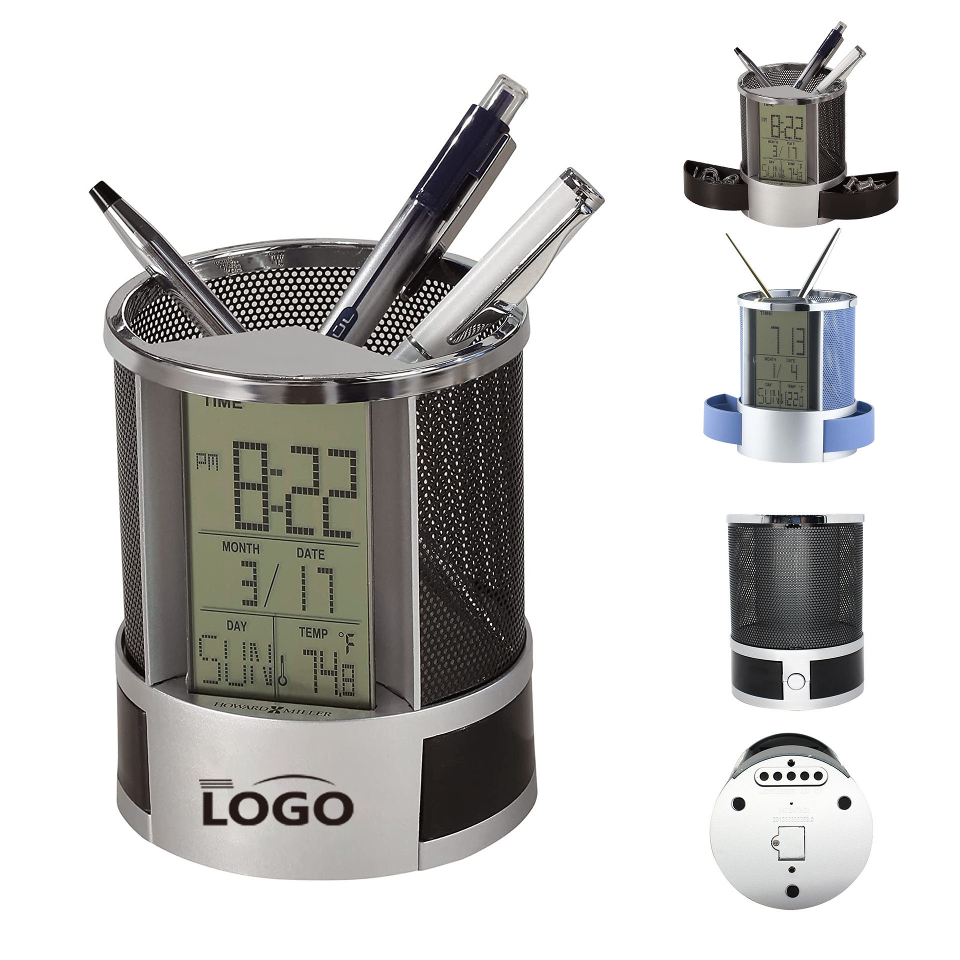 Multifunctional Pen Holder with Digital Clock 3