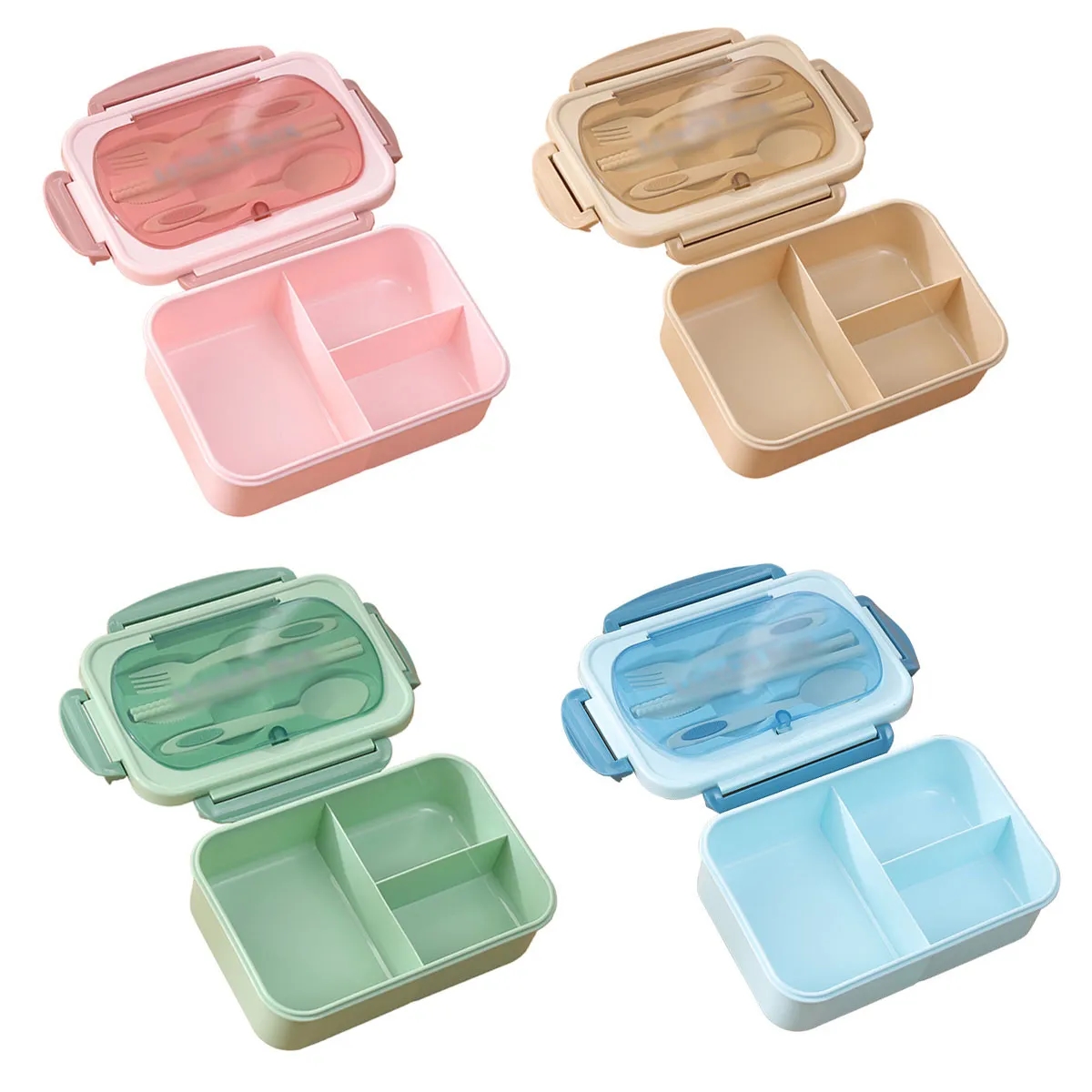 Compartment Leak Proof Bento Box with Cutlery 3