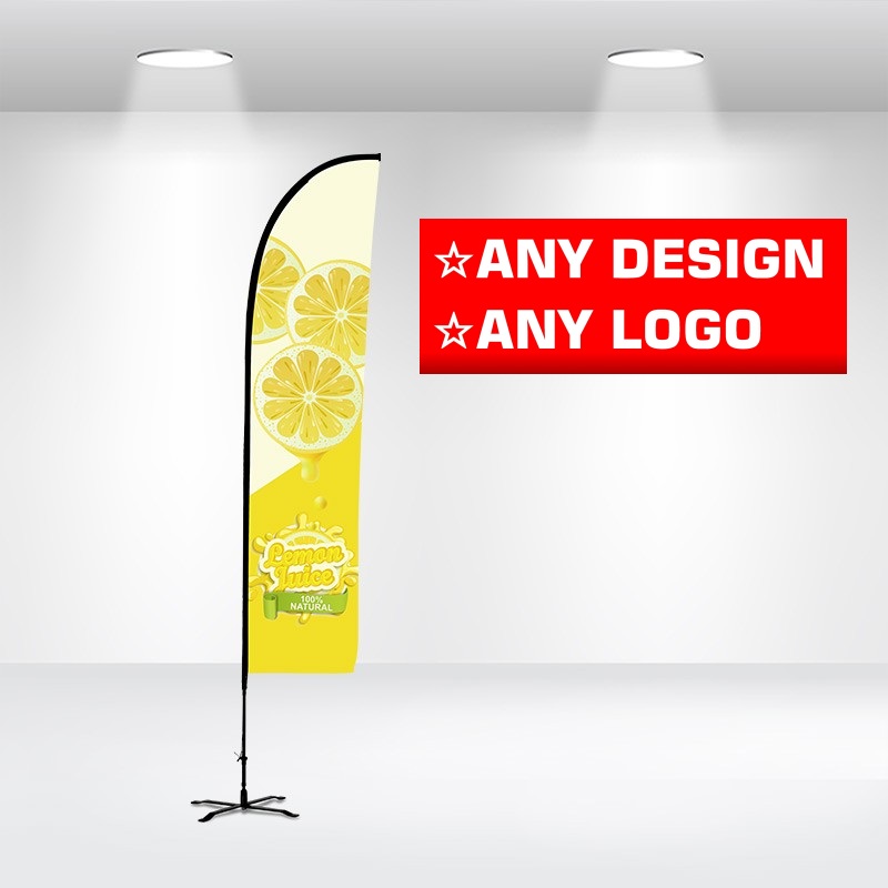 11ft Custom FEATHER FLAG Double Sided -Straight- PACKAGE "E" 2